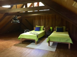 Twin beds in loft, great place for your kids to play and hang out!