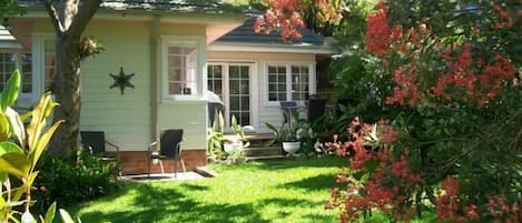 This relaxing garden space is yours to enjoy