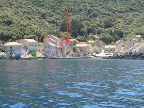 House at arrow view from sea.