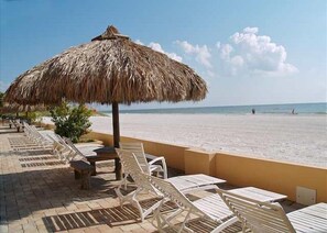 Tiki sundeck beach view