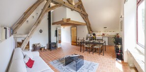 Inside Rix mill cottage, the living room