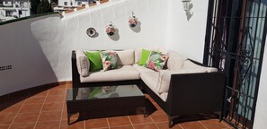 New high scale furniture om the beautiful terrace. 