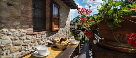 Balcony where you can enjoy your breakfast