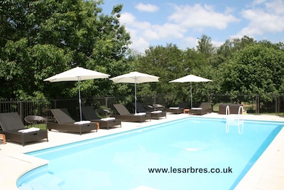 Stylish gites in Perigord Limousin Nature Park with huge garden & heated pool