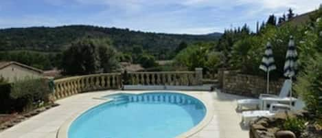 Beautiful private pool with breathtaking views.