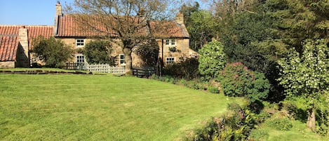 Blue Beck Cottage delightful garden with the Beck running through it.