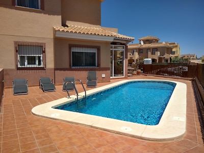 House with private pool near Mojacar, 3 bedrooms, air conditioners, WiFi, BBQ