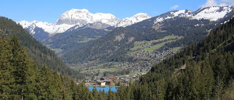 Photo taken from above Lac Vonne - view over Chatel with Cornettes de Bis 