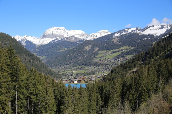 Photo taken from above Lac Vonne - view over Chatel with Cornettes de Bis 