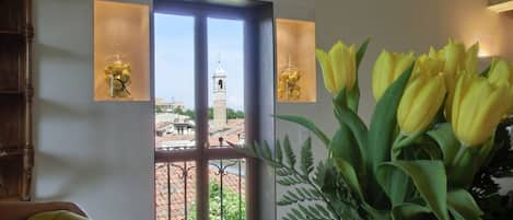 The balcony in the living room