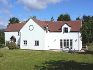 Terrace and the 'croquet' lawn