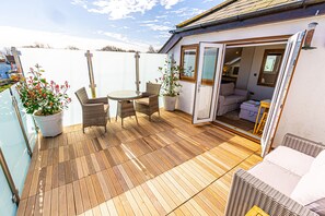 Large private balcony to eat and dine outside