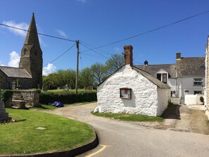 Village location next to the ancient church