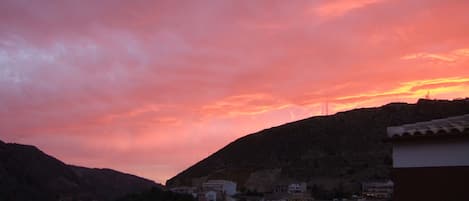 Stunning sunsets from our terrace - a perfect place to enjoy an evening drink!