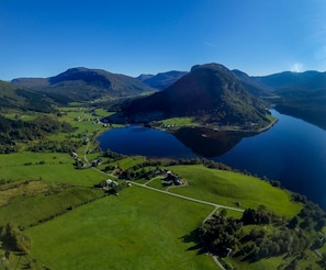 Viksdalen- house on left side at the end of lake