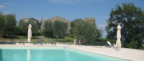 Swimming pool and castle