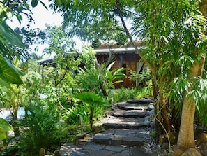 The entrance path