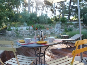 La terrasse et le jardin