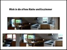 Panoramablick in Küche und Esszimmer