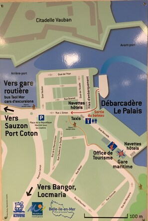 Plan d'orientation à votre arrivée. 