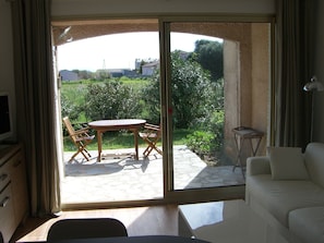 Vue sur la terrasse