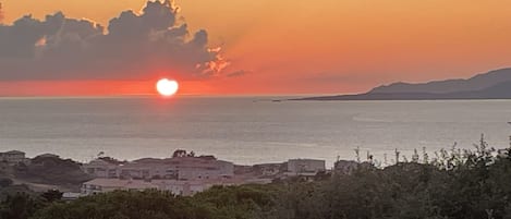 Coucher de soleil de la terrasse
