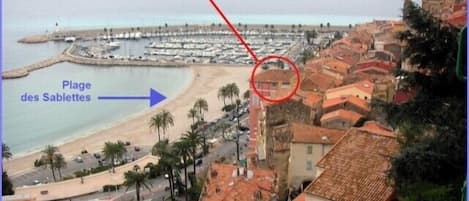 Location of the apartment in Menton