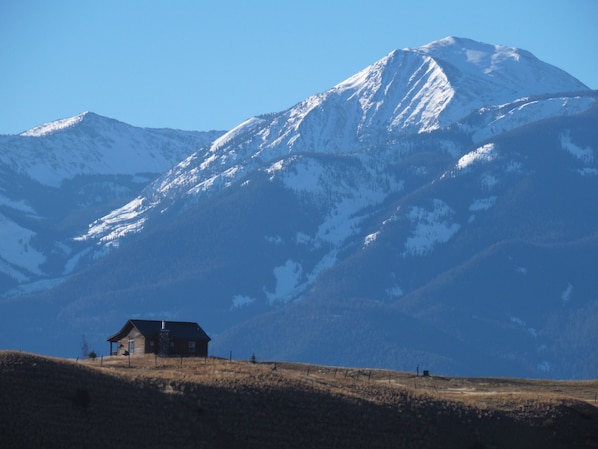 Cabin as seen from East River Rd