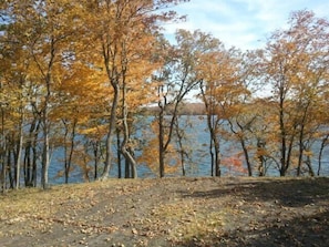 Autumn view of the lake