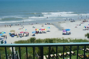 From your balcony - you are close enough to call down