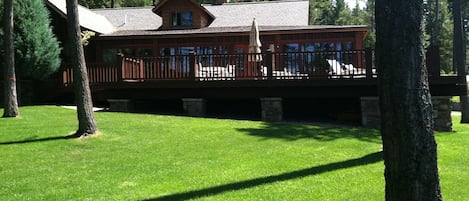 lakeside view of house