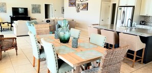 Open concept kitchen/living