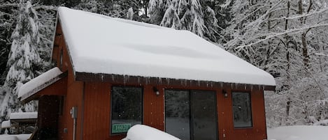 View of the cabin in Winter Season