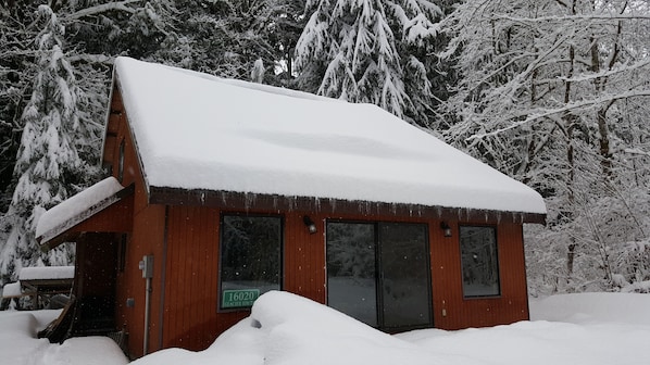 View of the cabin in Winter Season