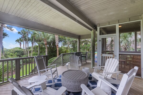 Open Air Deck with Plenty of Seating