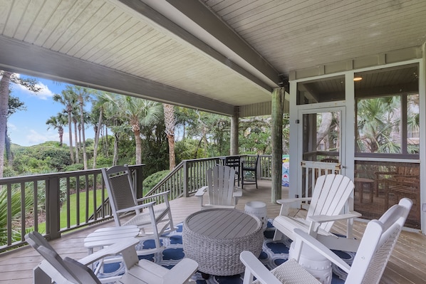 Open Air Deck with Plenty of Seating