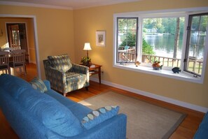 Living room with view of Cove