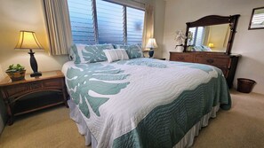 King size bed offers plenty of space to stretch out
