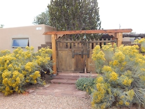 Enter the gate to your private courtyard