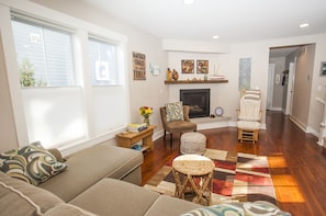 The living room is a comfortable place to hang out after a long day.