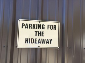 We have a very large driveway for parking.