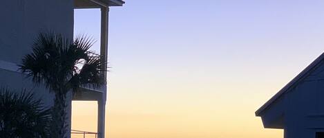 View from the front deck at sunset