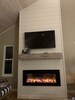 Cozy electric fireplace.