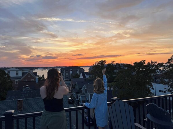 Watch the sunset from our roof deck!
