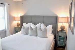 King bed has a high quality memory foam mattress. 