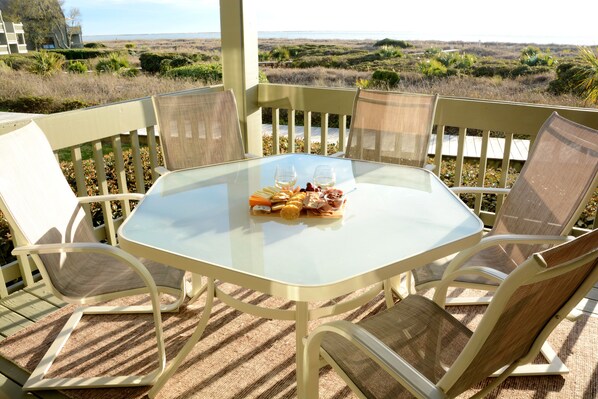 Enjoy the oceanfront balcony!