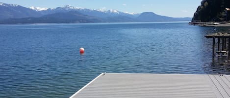 View from the dock in early spring.  Wonderful swimming, fishing and boating.