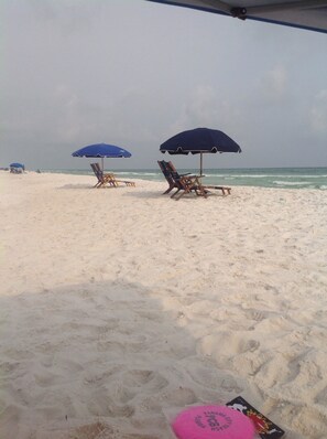 This is our beach and it's always quiet and not crowded.