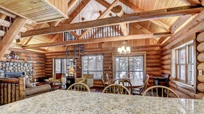 View from kitchen to Great Room