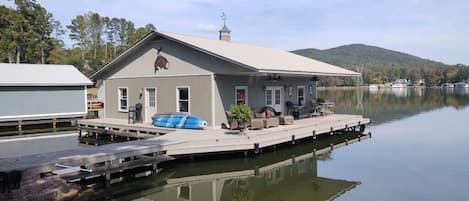 This is where our boats "live", The Boathouse, but you are welcome to use dock.